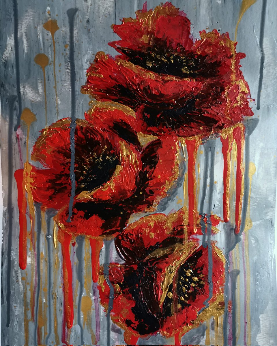 My #poppyflowers #paintingoftheday