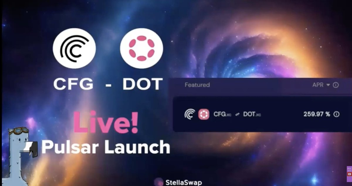 Wang to know <a href="/centrifuge/">Centrifuge</a>  update? 
Do you know CFG is listed on <a href="/StellaSwap/">StellaSwap ☄️- Top DEX on Polkadot</a>  in the <a href="/MoonbeamNetwork/">Moonbeam</a>  eco? 
The participation tutorial is here:

youtube.com/watch?v=diXMI5…