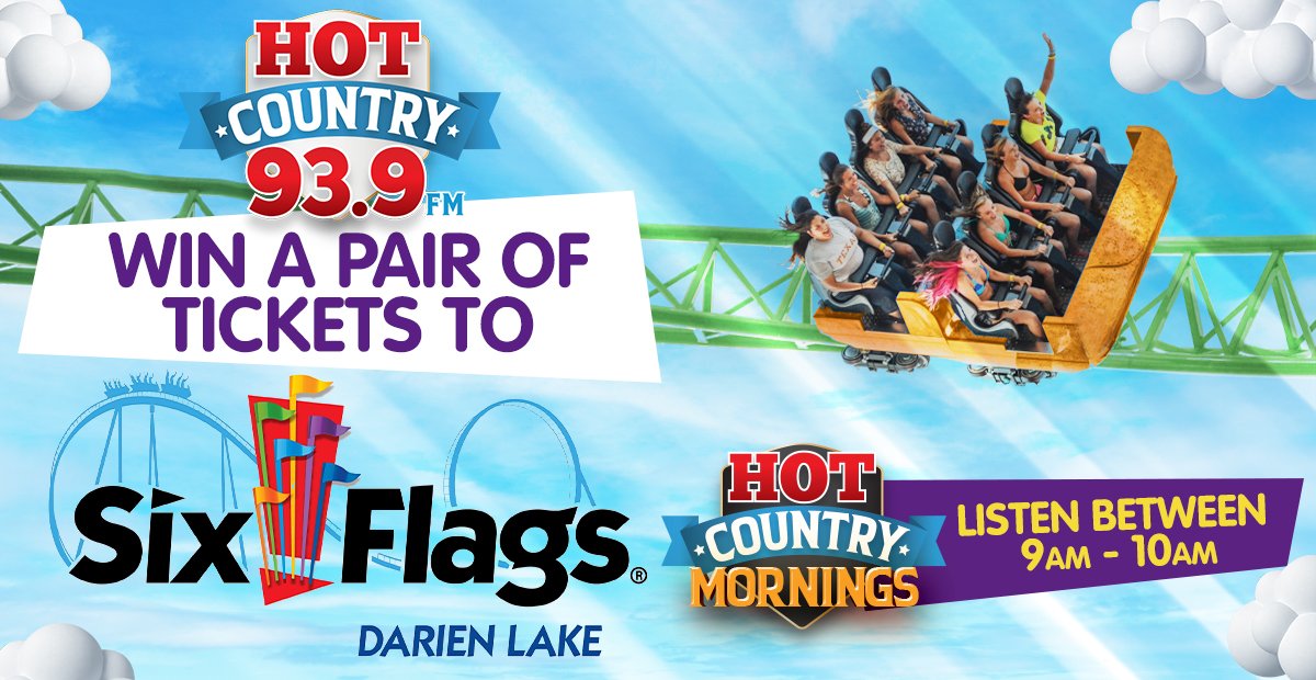 Your next shot at winning tickets to @SixFlags Darien Lake is coming up tomorrow during #HotCountryMornings with Tracy Lynn! 🎢

Find out how you can win ➡️ hotcountry939.com