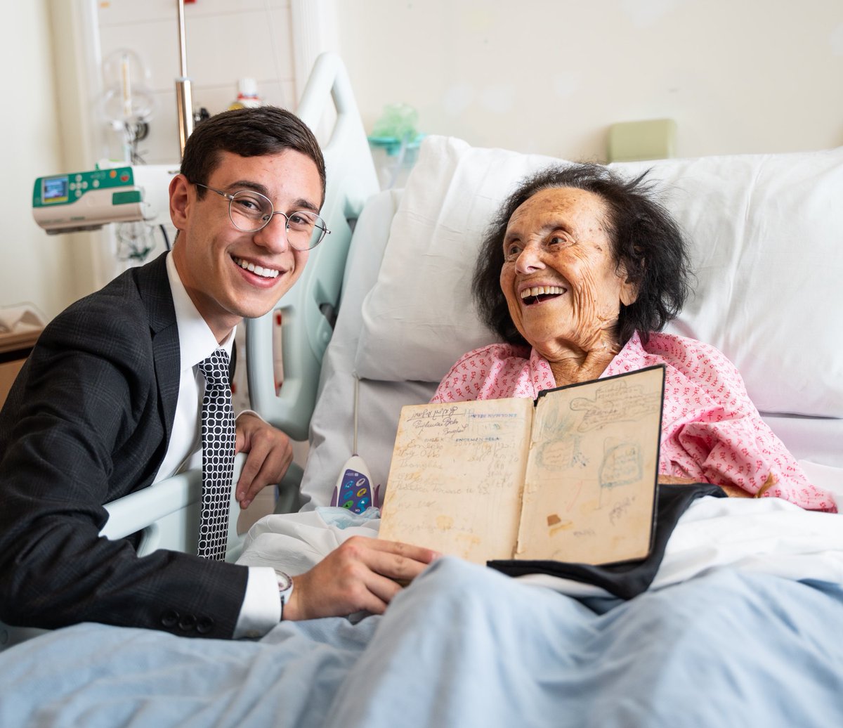 This week I travelled to Hungary, to pick up a Jewish bible that belonged to my great grandma’s brother, Bela - murdered in Auschwitz, aged 13.

Today, visiting Lily in hospital, I handed her his bible, with his signature inside, the only link we have to Bela’s existence.