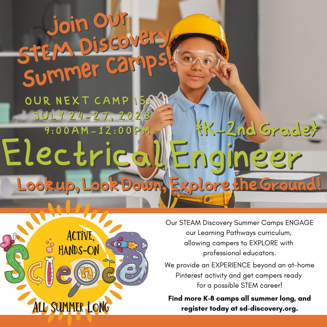 SoDakDiscovery's tweet photo. Beep! Beep! Sensor Alert! What if a sensor beeped at you every time you left the bathroom to remind you to wash your hands? How do seat belt sensors work? How is electrical engineering used in everyday life? Learn how to use circuits to create sensors and design your own! https://t.co/utNO18X6HT