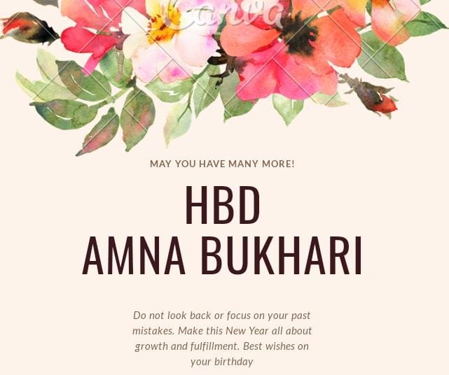Happy birthday Gorgeous..
#HBD_AmnaBukhari