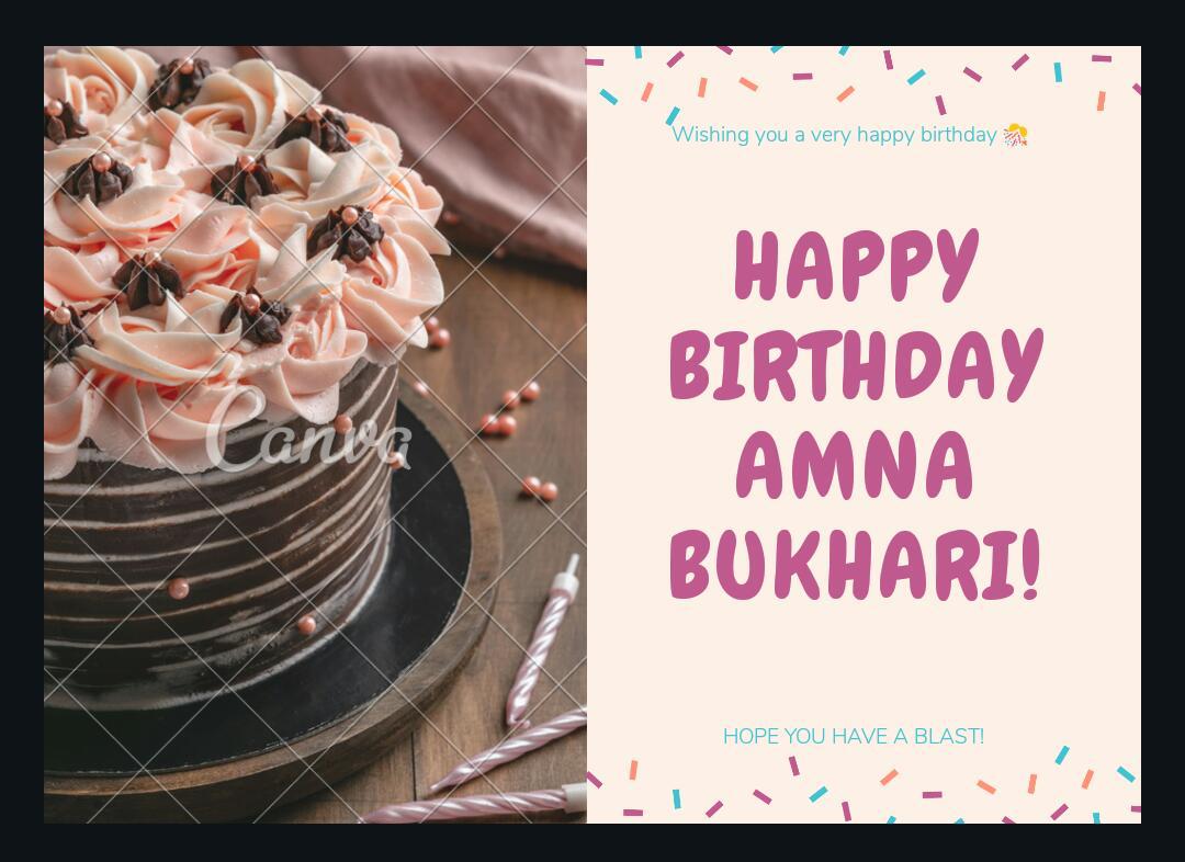 #HBD_AmnaBukhari
“May you be gifted with life’s biggest joys and never-ending bliss
