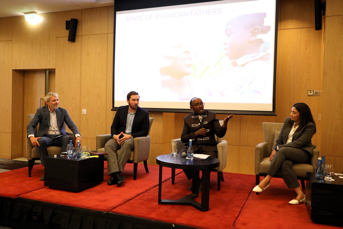 RWAMREC ED, @FideleRwamrec, is participating in the panel discussion at the #WD2023 State of the World Fathers 2023 Launch Event. He is now sharing insights on @rwamrec's work and the State of Rwandan Fathers, focusing on #parentalleave and #menandboys socialization.