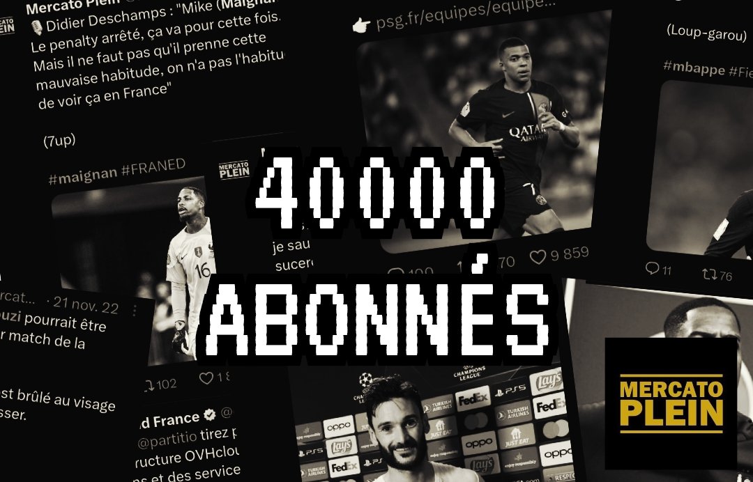 MercatoPlein's tweet image. C&apos;EST OFFICIEL : ON EST 40K ! ❤️

Merci à tous pour votre soutien. 🙏✨

#déconnecté