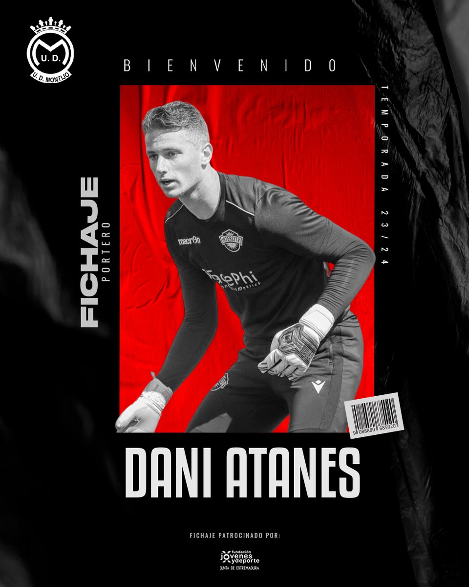 📲 #Oficial: #PrimerEquipo
🧤⚽ 𝗗𝗮𝗻𝗶 𝗔𝘁𝗮𝗻𝗲𝘀 defenderá los tres palos rojinegros ❤️🖤.
👋 ¡Hola, #Atanes!

Fichaje patrocinador por ⬇️:
🏅 <a href="/FJyD/">Fundación Jóvenes y Deporte 🅵🅹🆈🅳 💚🤍🖤</a>

#PiensaEnGrande | #Desde1922