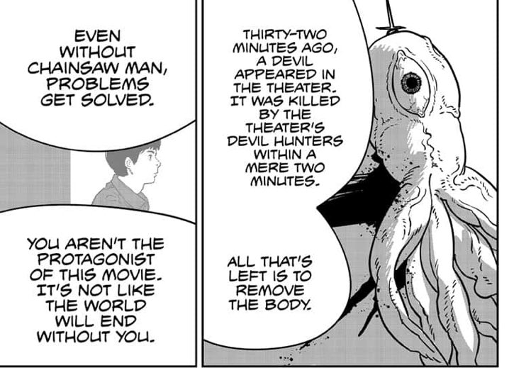 hamadoll's tweet photo. I think this chapter was psychologically exhausting for denji. he was sexually abused, he remembered he had no family, beaten for no reason and this.. yoshida is evil for saying this to someone like him #csm136 https://t.co/0auFvEb1oA