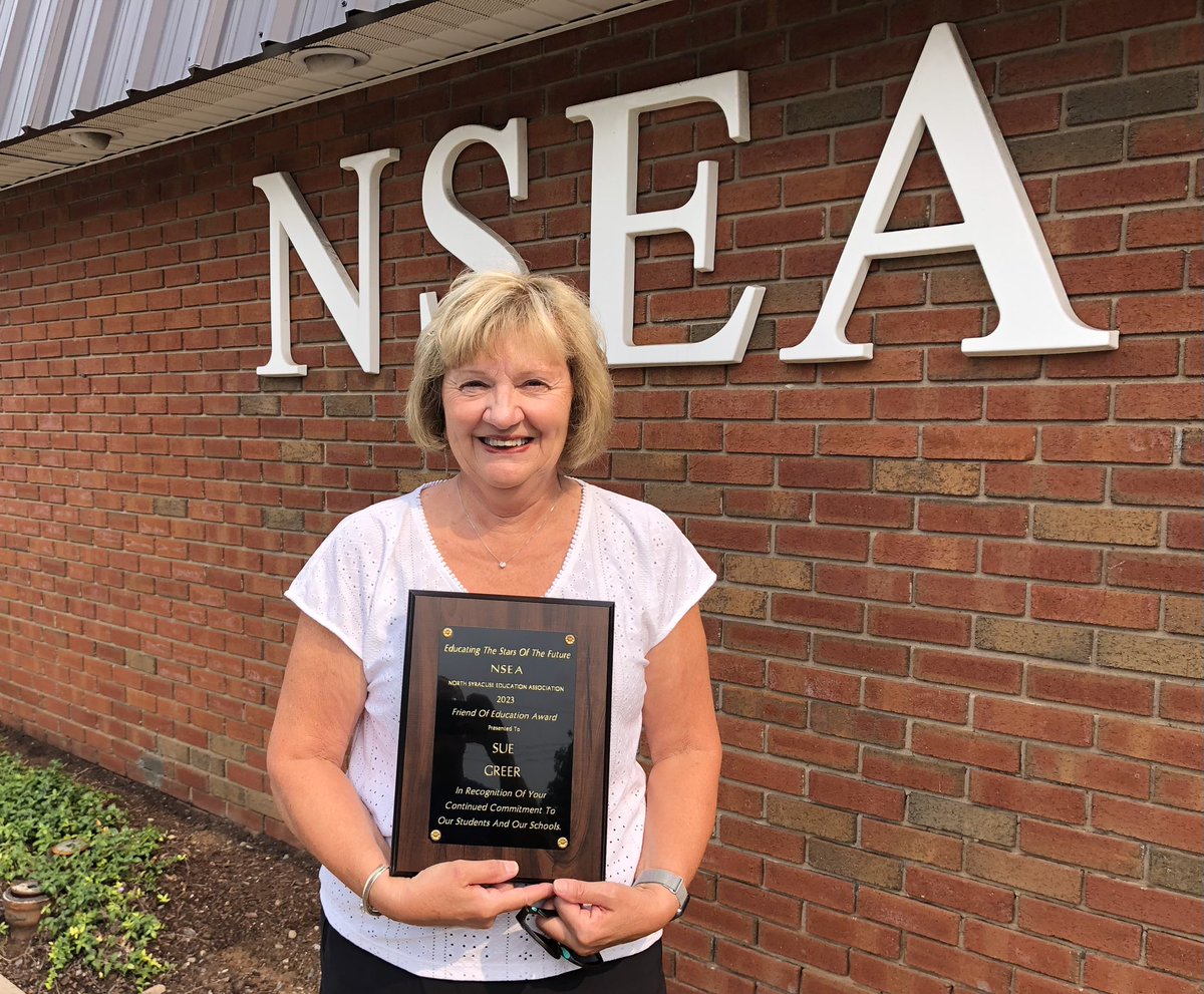 clearypm's tweet photo. @NSEAUnion retiree Sue Greer is so busy we needed a few weeks to catch up with this #NYSUTLAP Friend of Education honoree. Sue was nominated for her volunteer work at Lakeshore Elementary - after her formal career with @NSyracuseCSD . #Union4Life @MelindaJPerson https://t.co/6WFXCpztkX