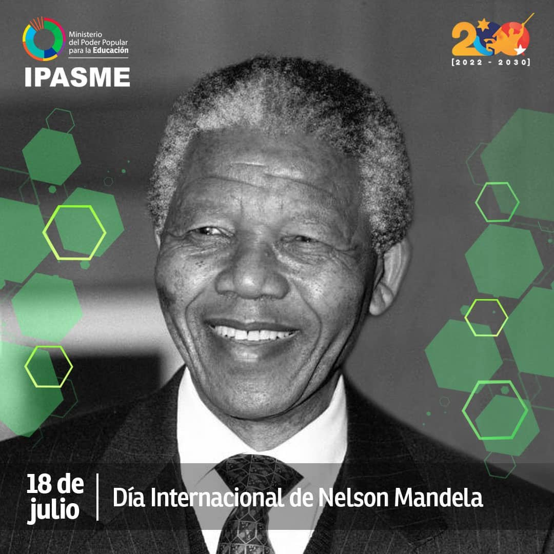 🗓️ #Efemérides #18Jul || La ONU impulsó este homenaje al expresidente sudafricano, en reconocimiento de los valores que aportó a lo largo de su vida, en pro de la cultura de paz y libertad. @NicolasMaduro @_LaAvanzadora #PoesíaCantoALaHumildad