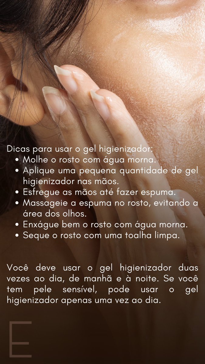 elucosmetics's tweet photo. O gel higienizador é uma ótima maneira de limpar a pele sem deixá-la seca ou oleosa. Ele é feito com uma fórmula suave que é adequada para todos os tipos de pele, incluindo pele sensível. https://t.co/t283WQEmJb