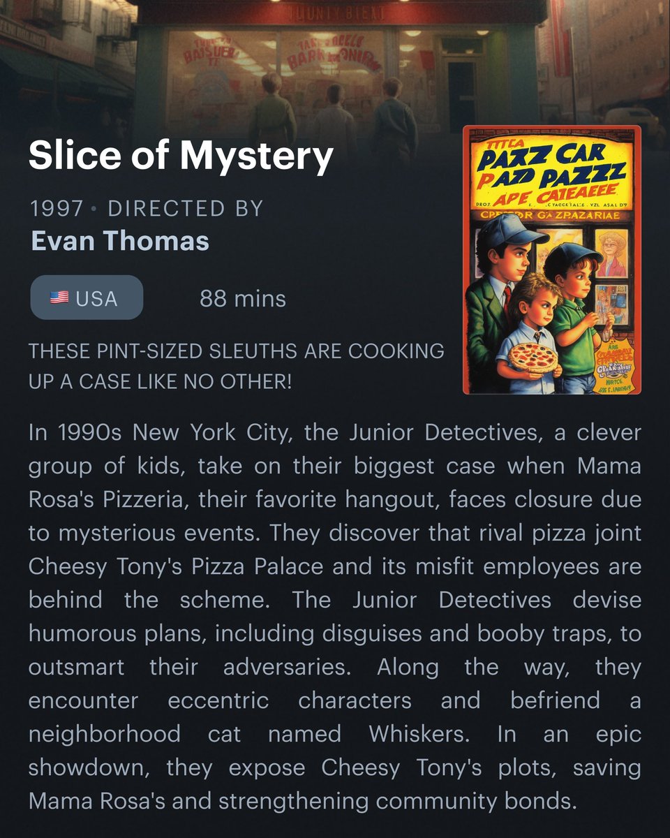 FourthEyeFilm's tweet photo. Slice of Mystery (1997)*
*a film imagined by AI
#midjourney https://t.co/rfb2HEYdDM