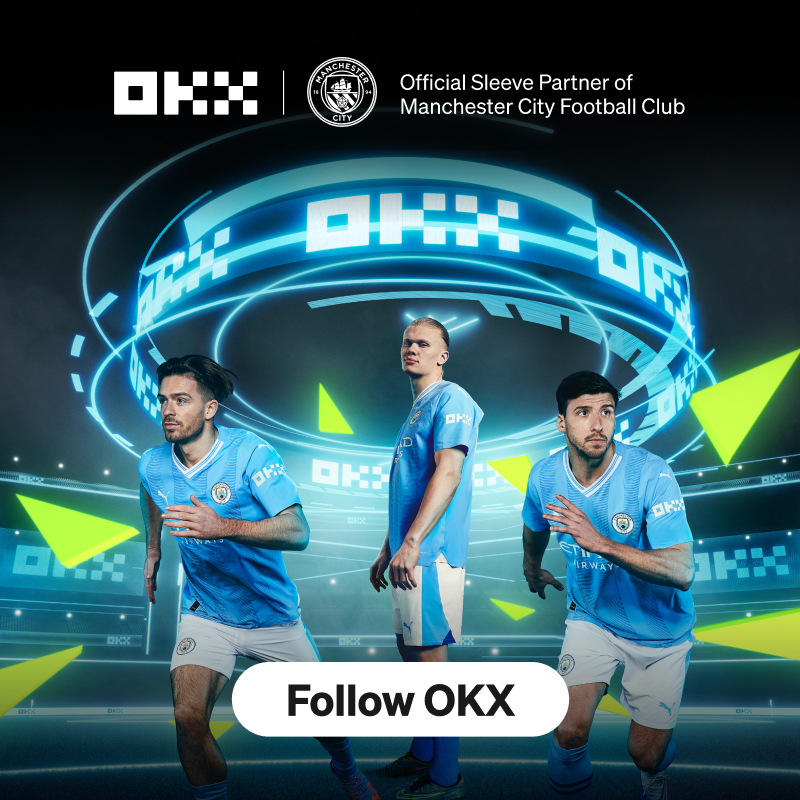 Our epic partnership with Manchester City football club just got an upgrade—OKX is now the new Official Sleeve Partner of the latest treble winners!

Follow us for all the action