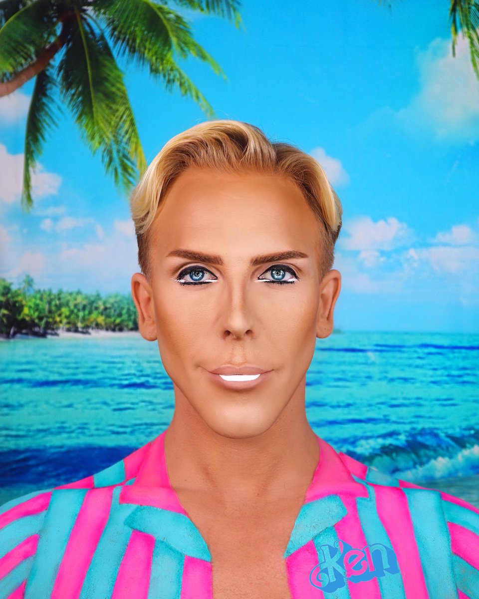 HI KEN 💙👋🏼 @barbie #BarbieMovie  #barbie #BarbieTheMovie  #ken #makeup