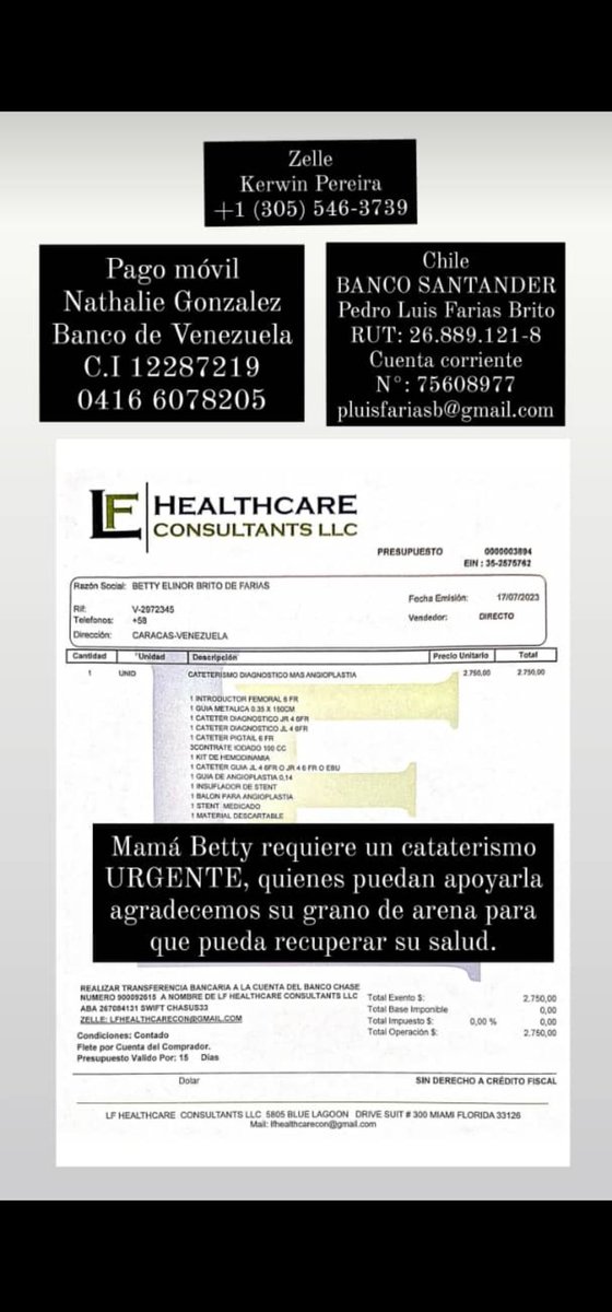 yosoyelmaca's tweet photo. Necesitamos la colaboración de quienes puedan, un pequeño aporte será de gran ayuda para recuperar la salud de esta gran vecina, amiga y madre de todos los que la conocemos. Si no puedes ayudar de forma monetaria por favor reenvíen está info para que otras personas se sumen 🙏 https://t.co/5zDxnxxdAk