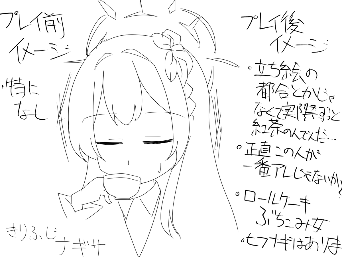 画像間違えてたので貼り直し。エデン条約編終わってのキャライメージの変化。 