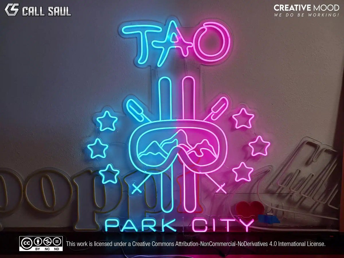 We made this "Tao, Park City" LED Neon Sign in the colors blue and pink. We mounted it on cut-to-shape clear acrylic support.
Looking to get a Custom LED Neon Sign like this? Find us on our social medias. 
#CallSaul #CreativeMood #LEDNeonSigns

callsaul.us/portfolio-item…