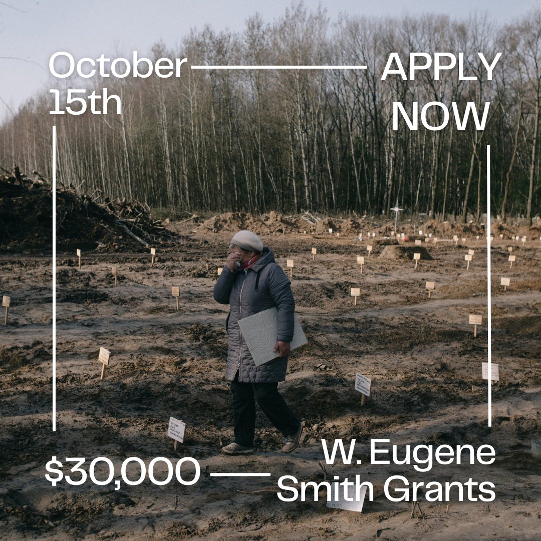 Applications are now open for the Eugene Smith Grant and the Smith Student Grant! The deadline to apply is October 15th, 2023 at 11:59 pm EDT.

To apply, please go to the link in our bio or smithfund.org

Image by Maxim Dondyuk, 2022 W. Eugene Smith Grant Recipient.