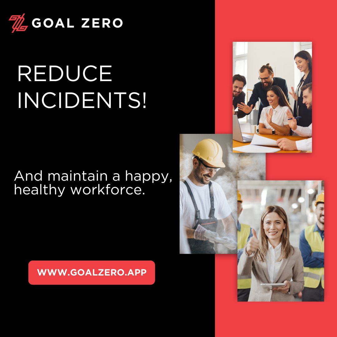 Goal Zero helps businesses like yours reduce incidents and maintain a happy, healthy workforce. 

Check us out at goalzero.app

#SafetyCulture #GoalZero #IncidentReduction #HappyWorkforce #OSHA