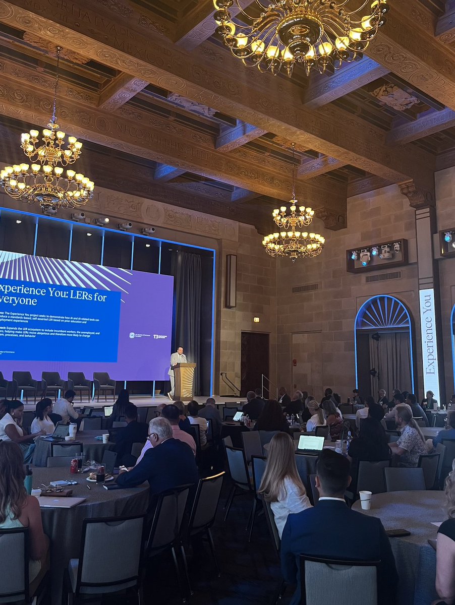Happening now: Executive Director Taylor Hansen introduces use cases for #ExperienceYou—a collaborative project that empowers job seekers by digitally transforming their skills and experience into data-rich #LERs. 

Explore the #T3Network hub here: uscc.foundation/43vBTgr