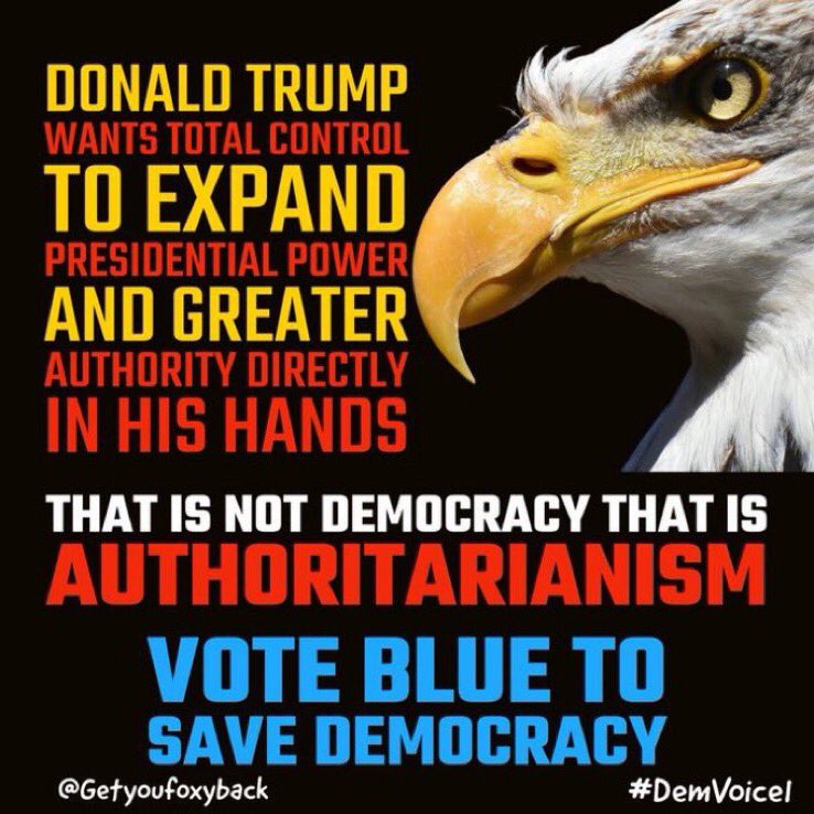 BadrobotLinda's tweet photo. Project 2025-DJT’s plan to increase his authority over every part of the federal government

✔️take control of independent agencies
✔️get rid of the civil service
✔️impound funds from programs he opposes
✔️purge all but DJT loyalists from US agencies

No ✔️and balances
#DemVoice1 https://t.co/IT6Ttectkx