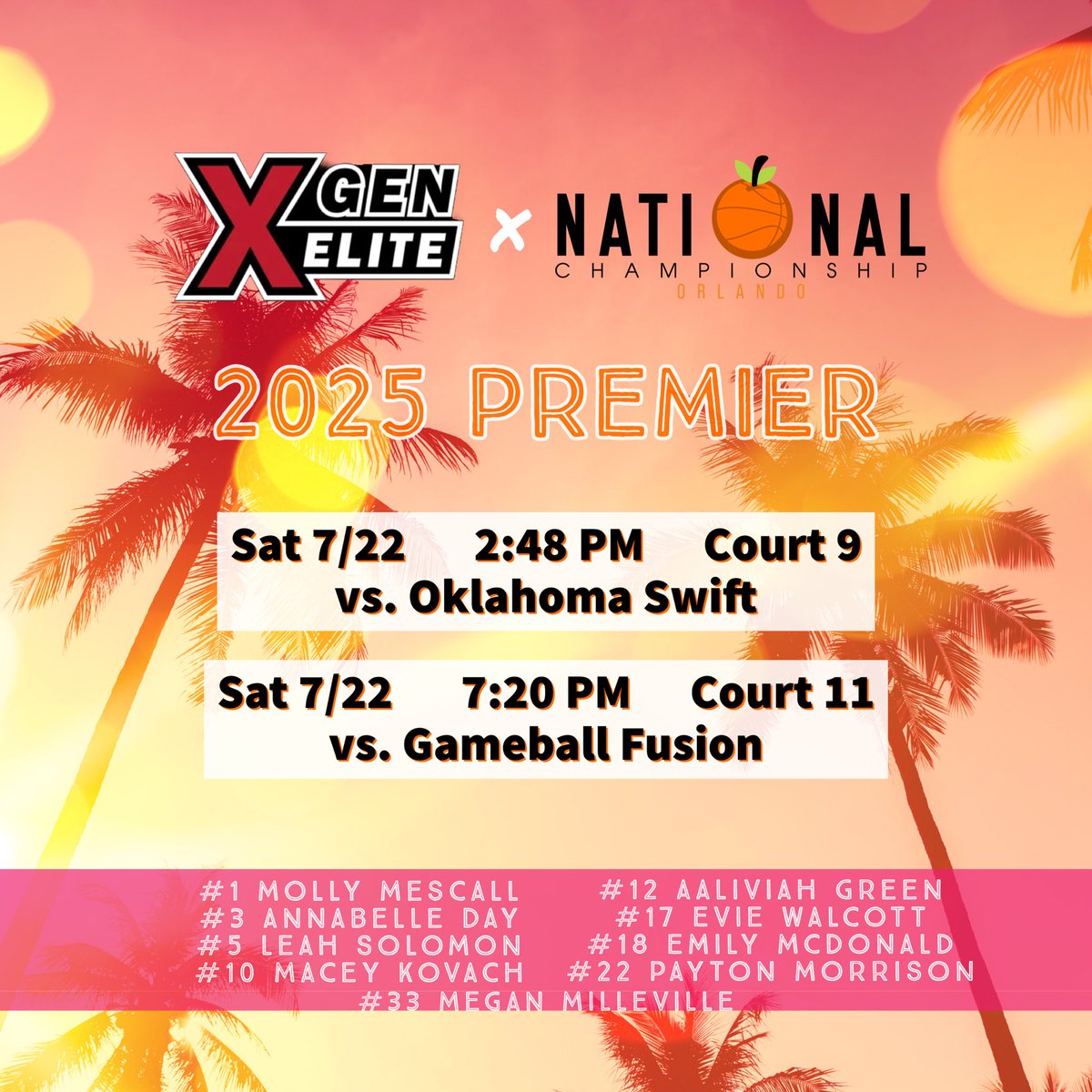 Our 2025 Premiers have had a 🔥 season so far. They are going to make some noise in Orlando 💥 #xgenfam