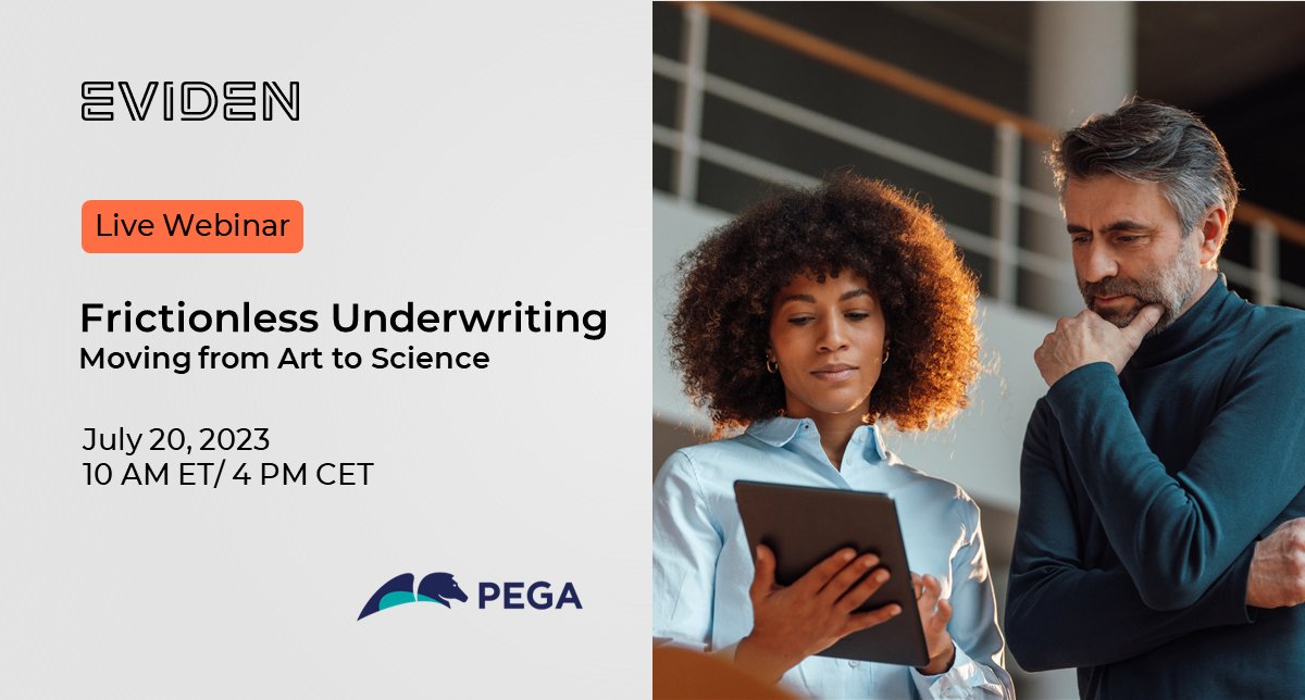 callahanmc's tweet photo. Legacy tech &amp; data silos in #Insurance hinder underwriting skills. Join Eviden &amp; Pega experts in this #webinar to transform #underwriting into a science, boosting productivity &amp; customer experiences. 🤲

👉 https://t.co/9GRRf5MYfy https://t.co/AR5ib5x2iR