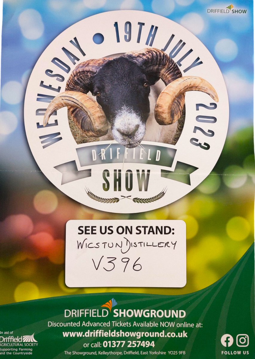 We are at the Driffield Show tomorrow, stand V396.
