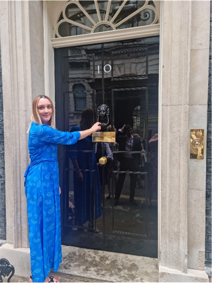 CSScritcare's tweet photo. Shout out to our Laura Kelly, ECMO Lead Nurse, Cardiothoracic Critical Care Unit, Wythenshawe Hospital. 'I had the privilege of attending NHS 75 Celebration at No 10. It was an honour to be nominated to attend by my Head of Nursing & a fantastic opportunity to represent MFT. https://t.co/bPp9BPmV3J