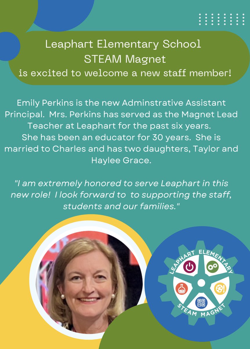 LeaphartElem's tweet photo. Leaphart Elementary announces a new position! https://t.co/QiAxoehfgO