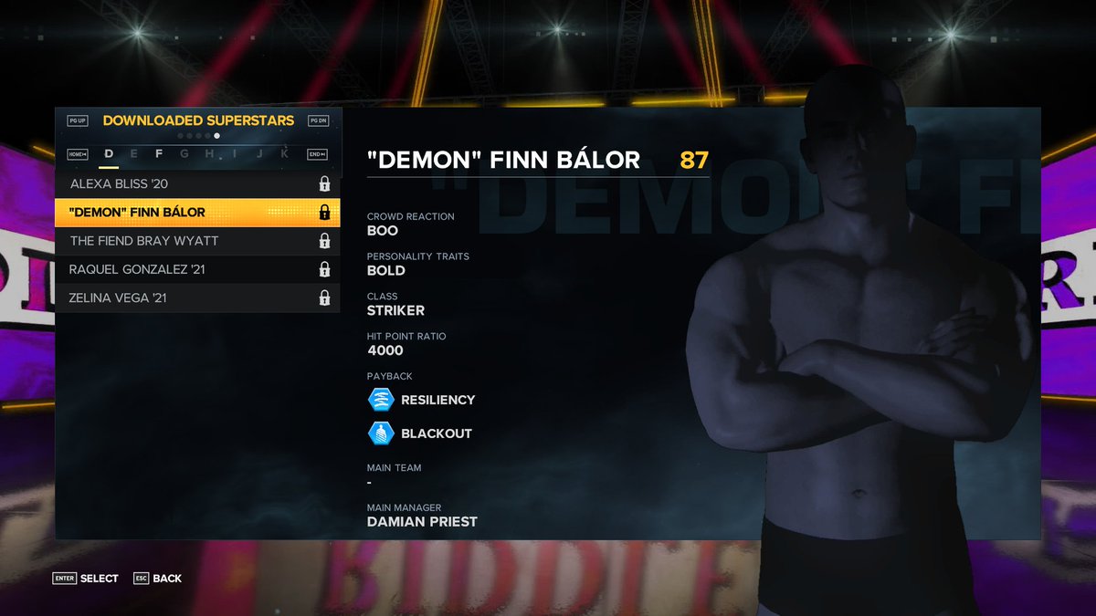'Demon' Finn Bálor's Character Slot has been added back in #WWE2K23 I wonder if this is the 2023 version... 🤔