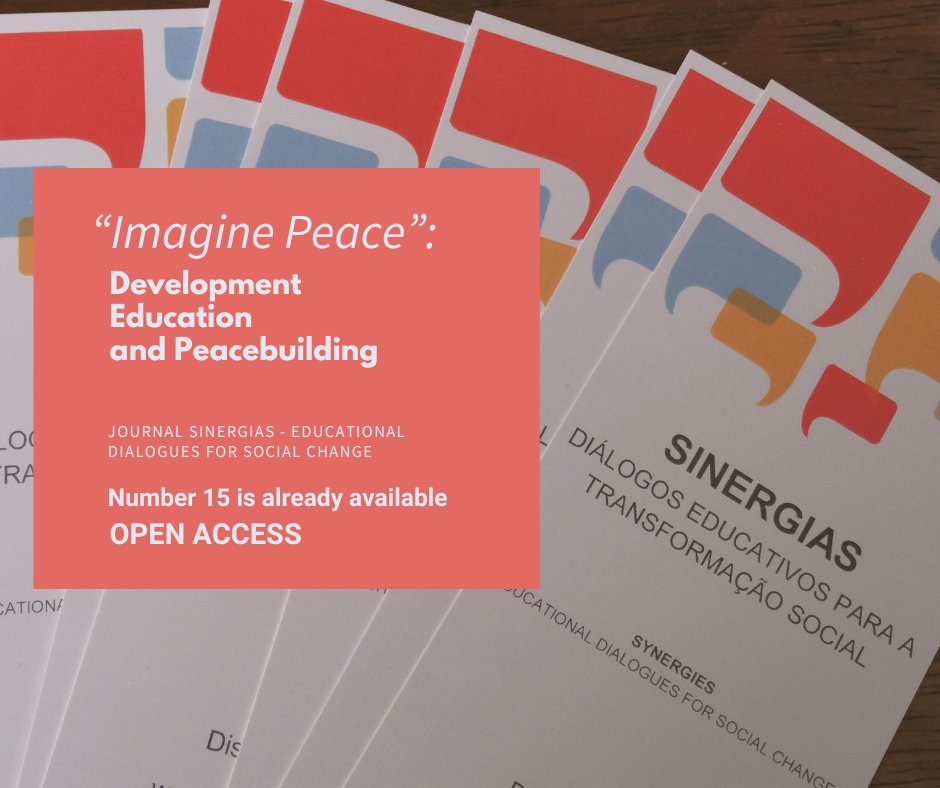 📢New issue of #JournalSinergias
"Imagine Peace": Development Education and Peacebuilding" 🕊️

<a href="/MikeOgunnusi/">Dr Mike Ogunnusi</a>, Momodou Sallah, Leon Miller, Biruk Shewadeg, Stephen McCloskey and Tania Ramalho

🔗 Open acess bit.ly/sinergias_n15_…
🧱<a href="/centro_up/">Centro de Estudos Africanos UP</a> #FGS <a href="/camoes_ip/">Camões.IP</a> <a href="/GENE_GlobalEd/">GENE_GlobalEd</a>