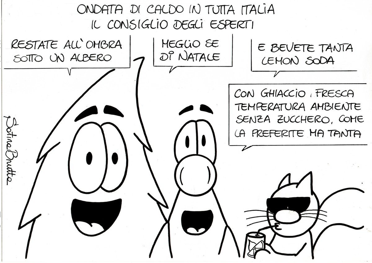 SatiraBrutta's tweet image. COMUNICAZIONE URGENTE #caldo #ondata #Caronte #luglio #estate #40gradi #calore #lemon #lemonsoda #alberodinatale #gatto #satira #satirabrutta #vignetta #Fumetto #fumettoitaliano #memeitaliani