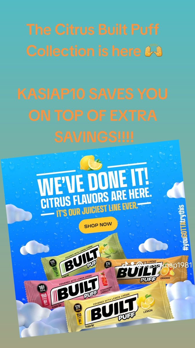 kasiunia1981's tweet image. The CITRUS PUFF Collection is here from Built Bar!!!

Get yours here plus extra savings builtbar.com/?baapp=KASIAP10

#imbuilt #builtbar @imbuilt @builtbar