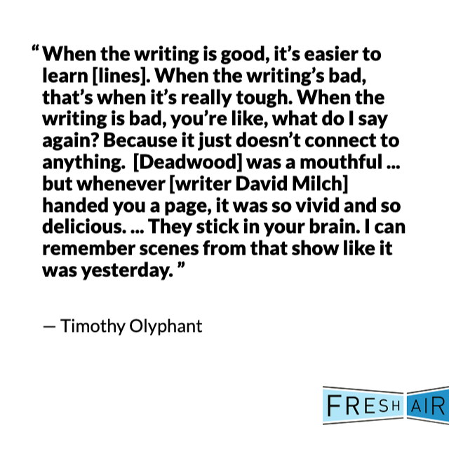 Actor Timothy Olyphant spoke with Dave Davies about 'Justified,' 'Deadwood,' and more. 
Listen:  rb.gy/k07rc

Note: This interview was recorded before SAG-AFTRA strike.
