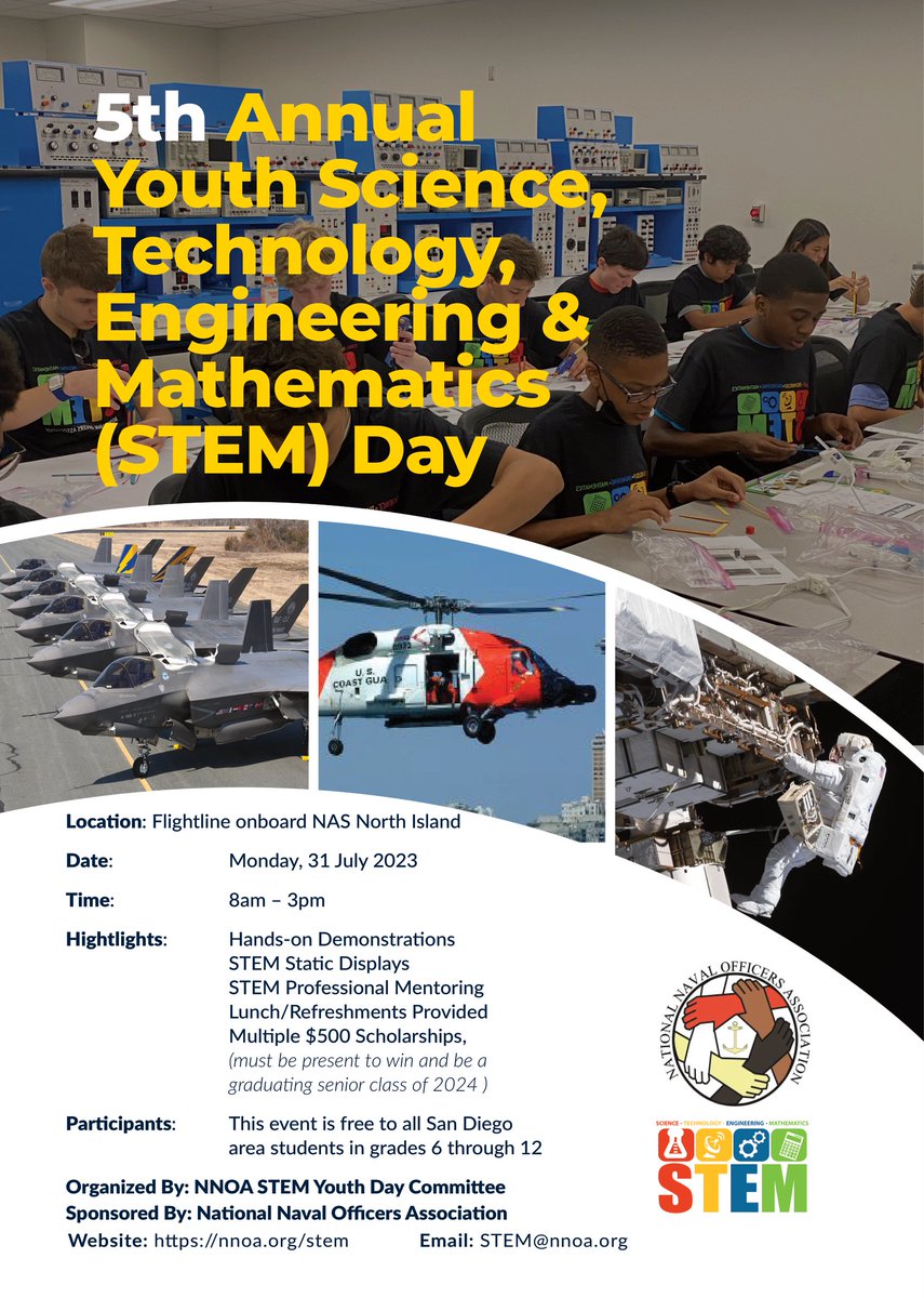 Amazing STEM event for our youth and scholarship opportunity for $500 to attendees  thanks <a href="/NNOANational/">NNOA</a> for this amazing event