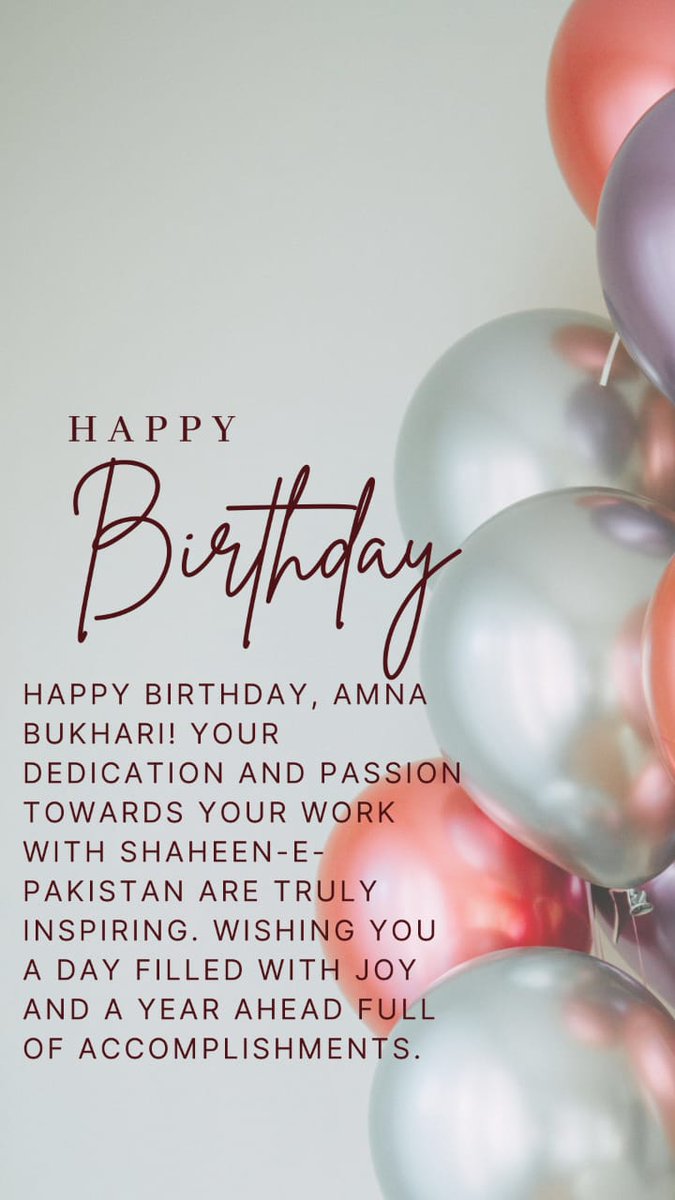 This birthday, I wish you abundant happiness and love.
#HBD_AmnaBukhari
