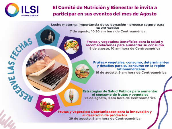 IlsiMesoamerica's tweet photo. Nuestro comité de #Nutrición y #Bienestar cordialmente les invita a sus seminarios web gratuitos para este mes de agosto
Se pueden inscribir en los siguientes enlaces
#ILSI #ILSIMesoamérica #alimentación #frutasyvegetales #alimentos #ciencia #evidenciacientifica #innovación https://t.co/F8XmJQMjis