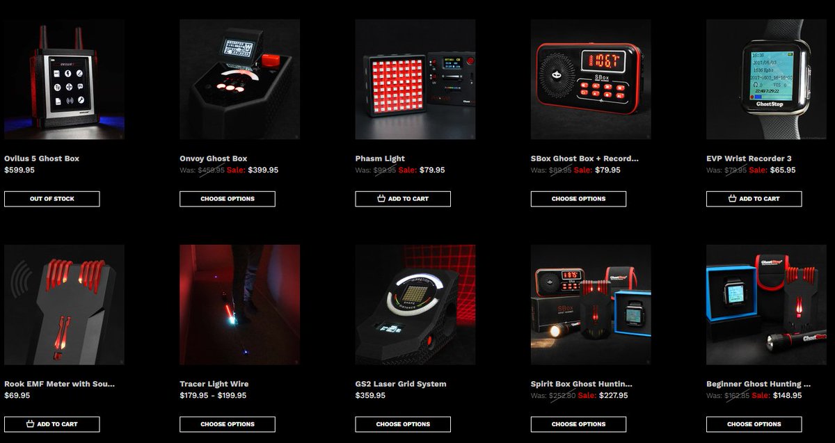 Looking at these equipment from @GhostStopStore 
They look so cool, ESPECIALLY the Onvoy and Ovilus 5 which i want really badly

One day when i can ill get some equipment from here :) especially the Onvoy and Ovilus 5 lol AND the BooBuddy!!

#ghosthunting