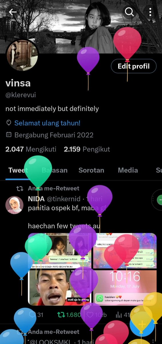 happy level up for me, ada yang mau balon?🎈