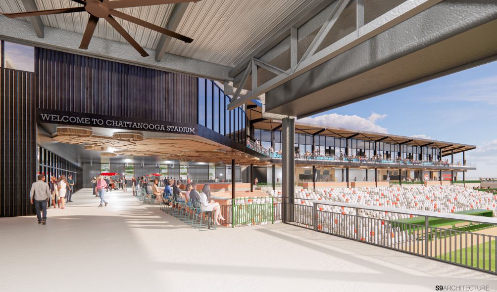 newschannelnine's tweet image. JUST IN: The master developer for the proposed new Chattanooga Lookouts stadium has just shared renderings that depict his vision for the ballpark &amp;amp; the South Broad District surrounding it.

FULL GALLERY HERE: newschannel9.com/sports/sports-…