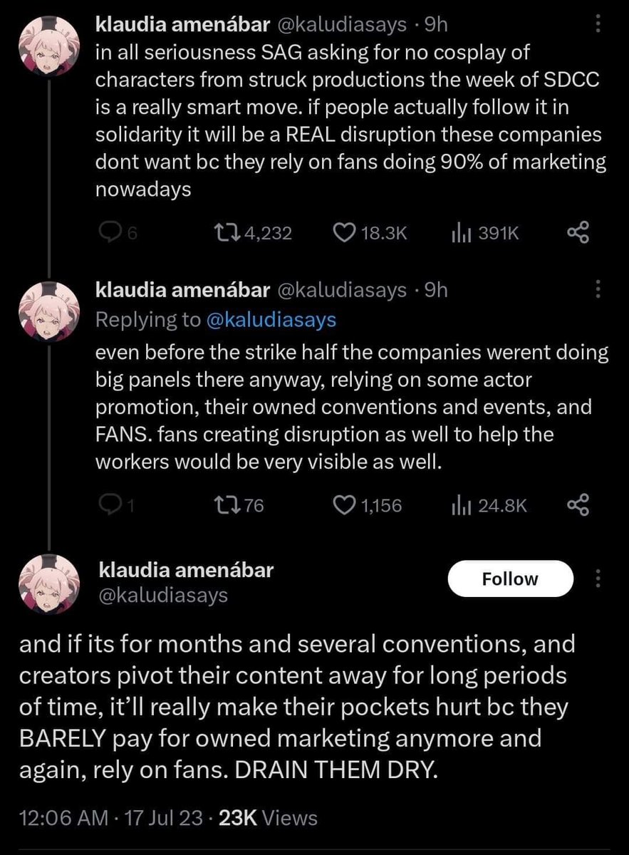 _Ravtastic's tweet photo. For those of you heading to SDCC in cosplay, this is gonna be hard for some of you, but do not cross that picket line. https://t.co/gq3WuHEcvy