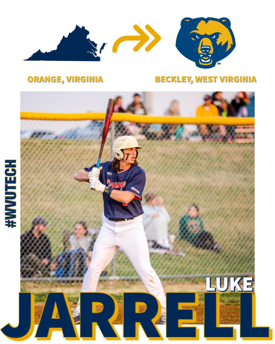 We are excited to announce the addition of Luke Jarrell to the 2024 @WVUTechBase roster. Jarrell, who graduated from Orange County High School, plans to study biology as a Golden Bear.