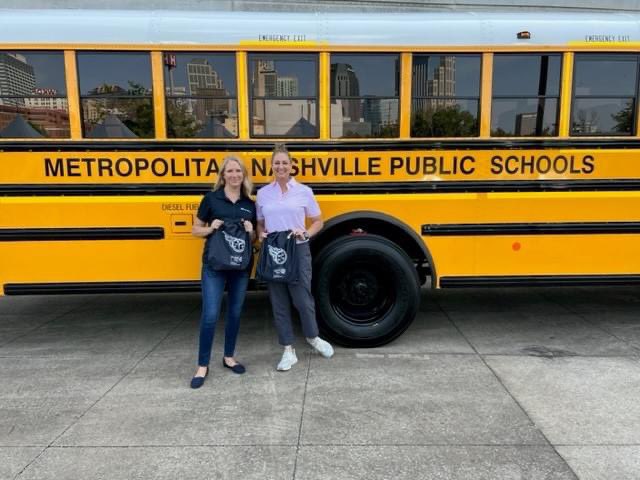 CoreCivicGiving's tweet photo. We were proud to support @UWNashville’s Stuff the Bus Day of Action! Together, @CoreCivic employees packed 100 backpacks full of supplies for area students! #betterthepublicgood https://t.co/Z7dhfvPFXn