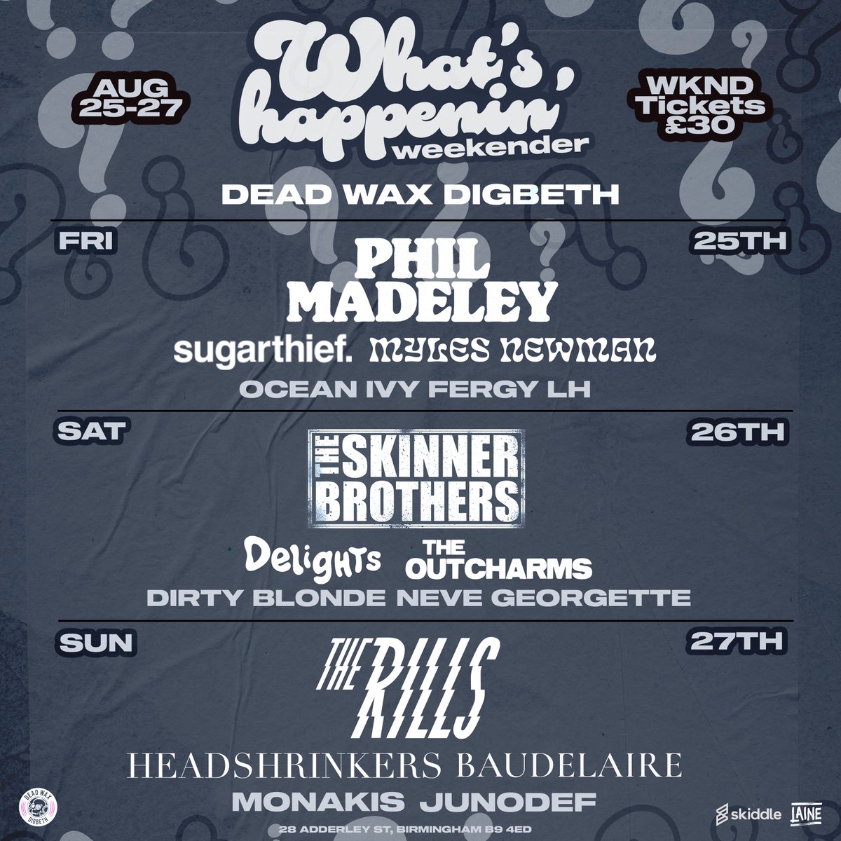 WHAT’S  HOPPENIN’🍻

Pleased to say <a href="/LaineBrewCo/">Laine Brew Co</a> will be sponsoring the What’s Happening Weekender with our very own beer! Make sure you pop into <a href="/DeadWaxDigbeth/">Dead Wax Digbeth</a> from next week to give it a try🙌🏻

Cheers to that!🎉

skiddle.com/festivals/what…