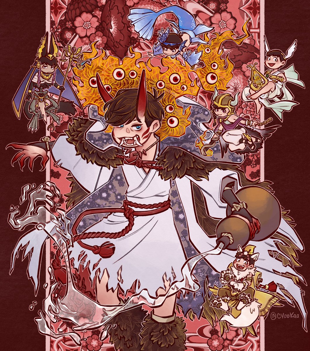 a couple of my friends put together a little digital zine for the approximately 5 people that still produce fanart/fanfic of ososan, and i managed to draw something for it after not drawing matsus for like… years