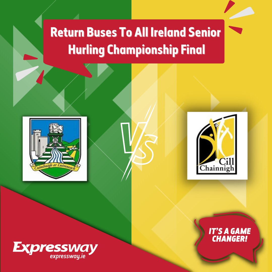 🏑🏆 Get ready to witness the best of hurling in the heart of Dublin! 🚌👏 Our return buses to GAA Páirc an Chrócaigh from Limerick ensure you don't miss out on any of the action!
Book in advance bit.ly/3XZcvyD
#MyExpressway #KeepingIrelandConnected #HurlingChampionship