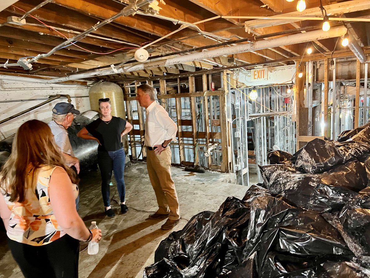 GovPhilScott's tweet photo. Today I met with Vermonters impacted by flooding in Ludlow and Weston. Communities across the state are beginning to pivot to the recovery phase of our response. There is a lot of work ahead. https://t.co/Wzk6Lx0H09 https://t.co/jVJvZ6Jmkp