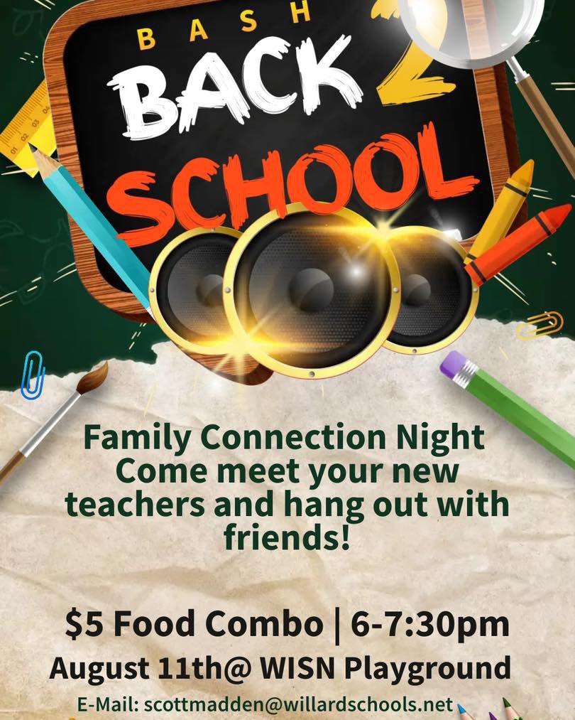 Save the Date!   WISN and our Parent Lighthouse are hosting our Back to School Bash on August 11th from 6:00 - 7:30 pm on the WISN playground.  We hope to see you there!
