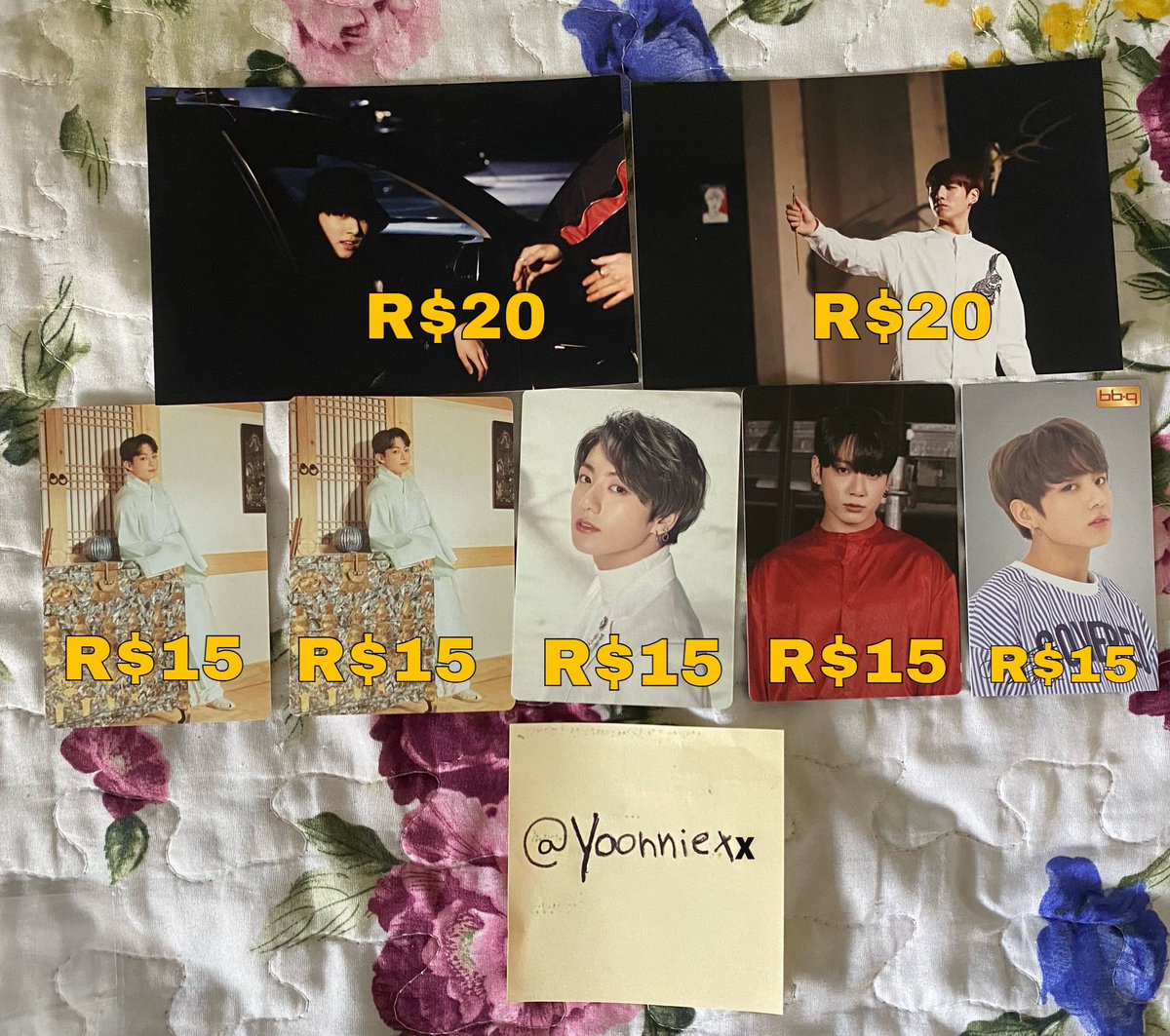 yoonniexx's tweet image. [VENDA/VENDO] Itens irregulares do BTS 

Cards de tour, kit do festa, postcards, photofilms, dicon, Wings tour, sticker, book de fotos BTS festa, fotos fotográficas limitadas, vt cosmetics etc. 

⭐️ Frete não incluso (R$15, se levar + de 1 item, eu cobro apenas uma vez).