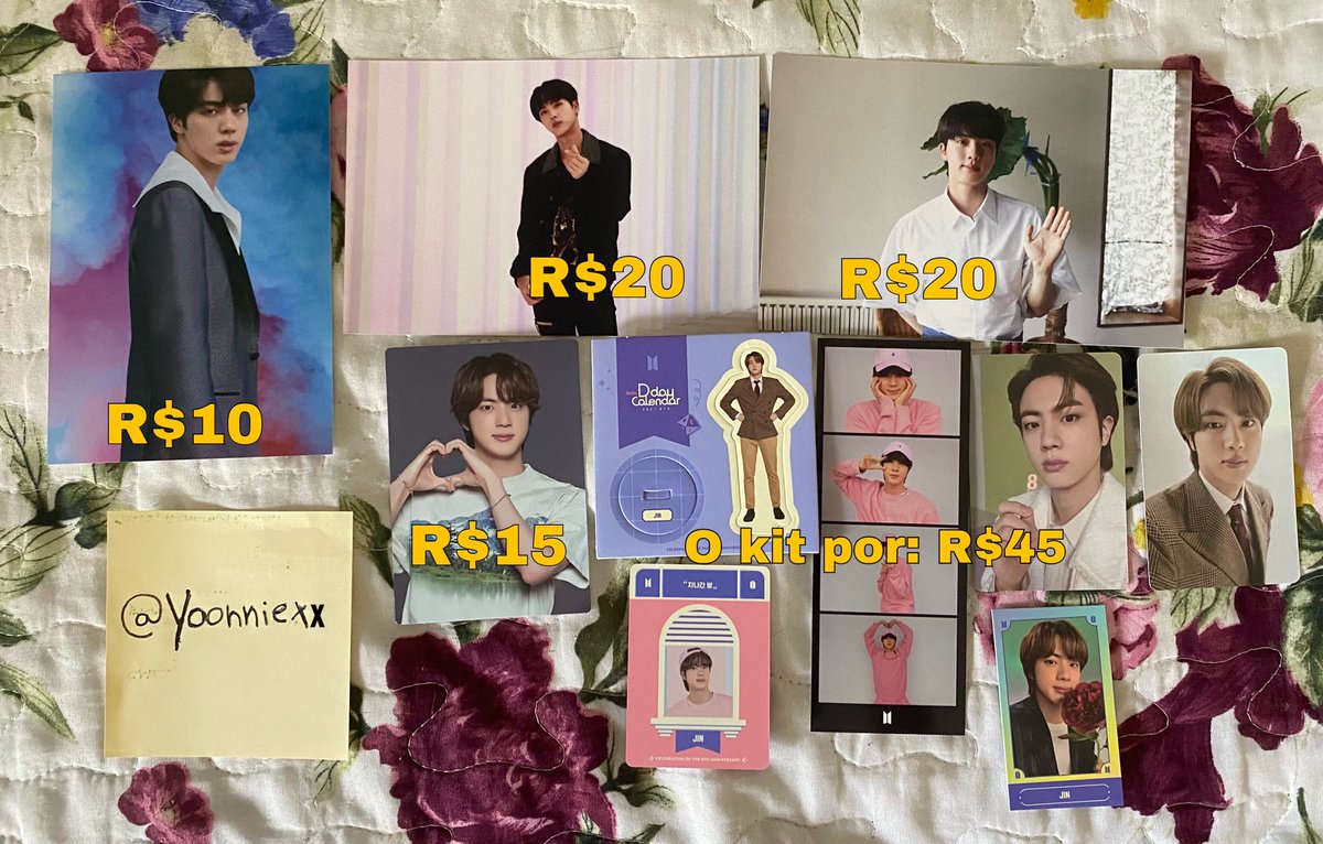 yoonniexx's tweet image. [VENDA/VENDO] Itens irregulares do BTS 

Cards de tour, kit do festa, postcards, photofilms, dicon, Wings tour, sticker, book de fotos BTS festa, fotos fotográficas limitadas, vt cosmetics etc. 

⭐️ Frete não incluso (R$15, se levar + de 1 item, eu cobro apenas uma vez).